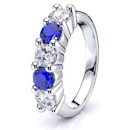 White Diamond and Blue Sapphire