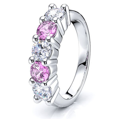 White Diamond and Pink Sapphire
