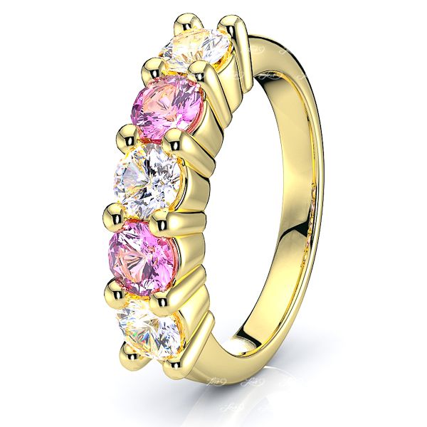Yellow Diamond and Pink Sapphire