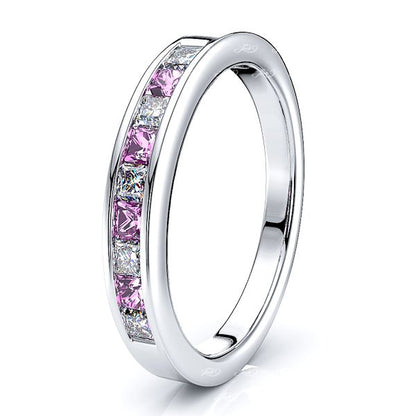 White Diamond and Pink Sapphire