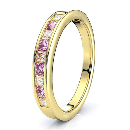 Yellow Diamond and Pink Sapphire