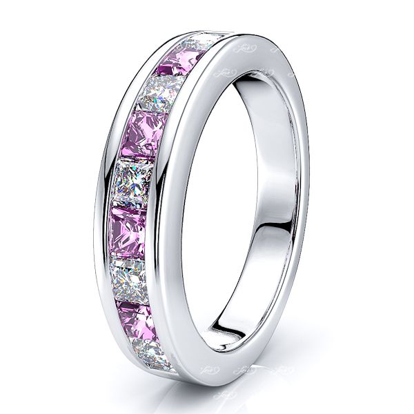White Diamond and Pink Sapphire