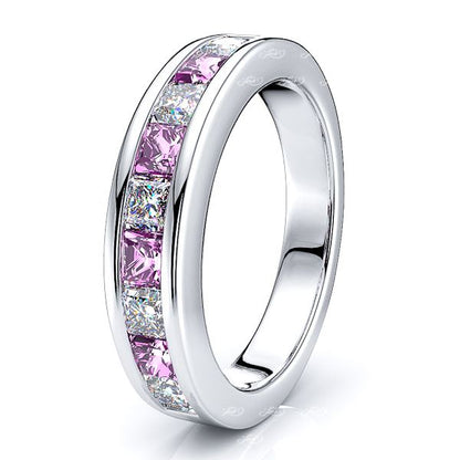 White Diamond and Pink Sapphire