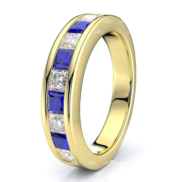 Yellow Diamond and Blue Sapphire