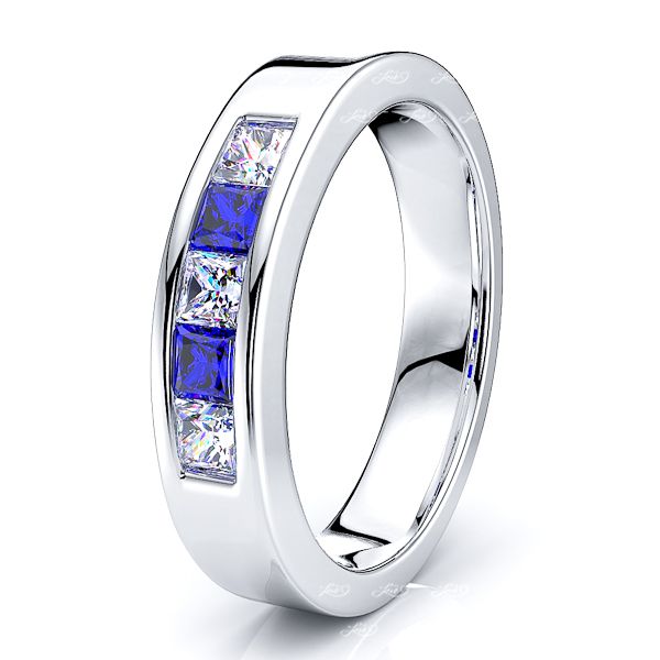White Diamond and Blue Sapphire