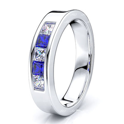 White Diamond and Blue Sapphire