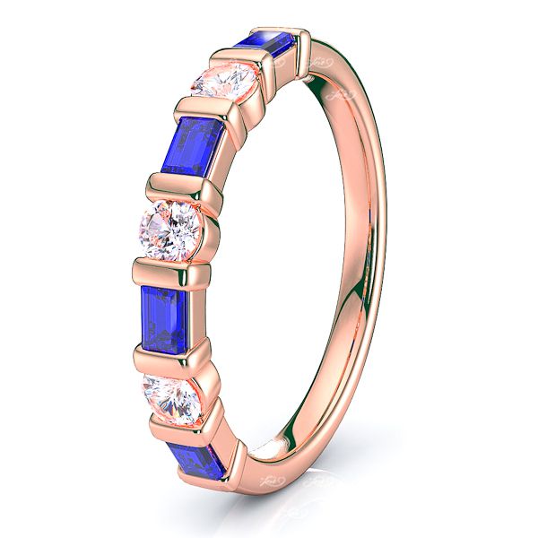 Rose Diamond and Blue Sapphire