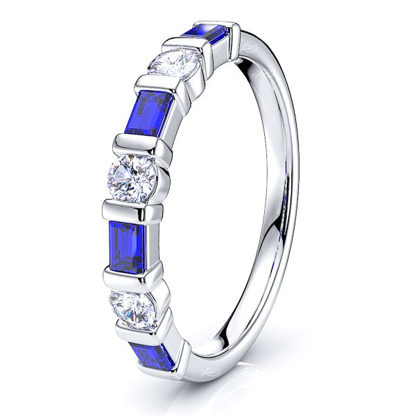 White Diamond and Blue Sapphire