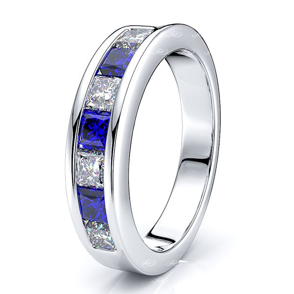 White Diamond and Blue Sapphire