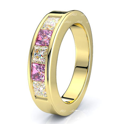 Yellow Diamond and Pink Sapphire