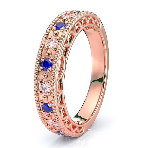 Rose Diamond and Blue Sapphire