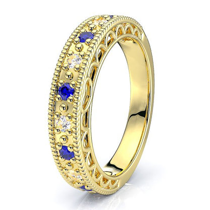 Yellow Diamond and Blue Sapphire