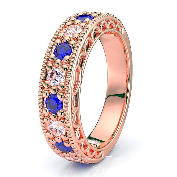 Rose Diamond and Blue Sapphire