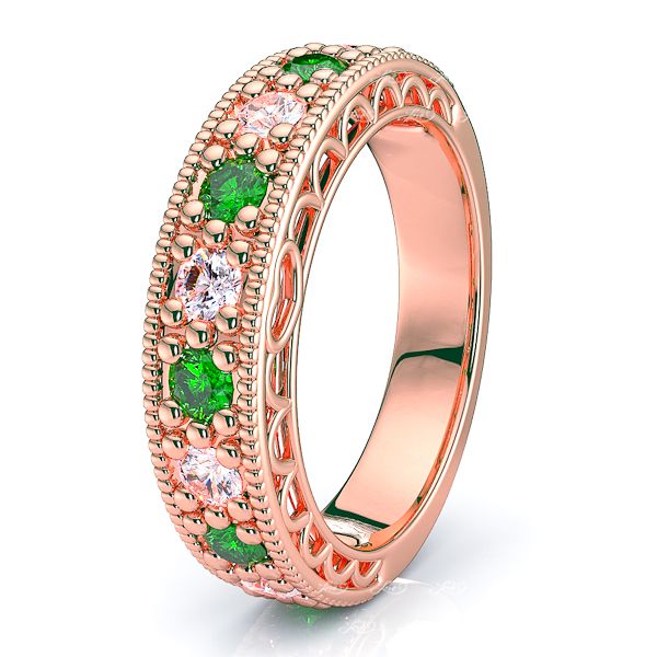 Rose Diamond and Emerald