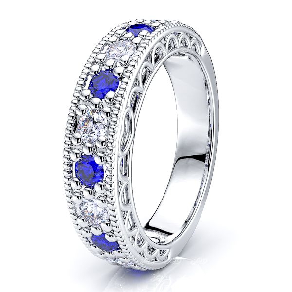 White Diamond and Blue Sapphire