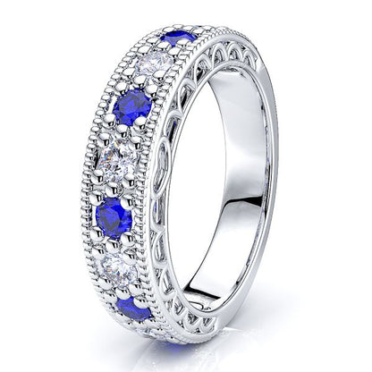 White Diamond and Blue Sapphire