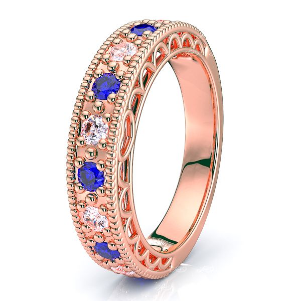 Rose Diamond and Blue Sapphire