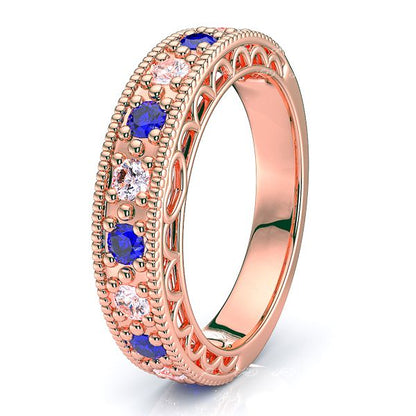 Rose Diamond and Blue Sapphire