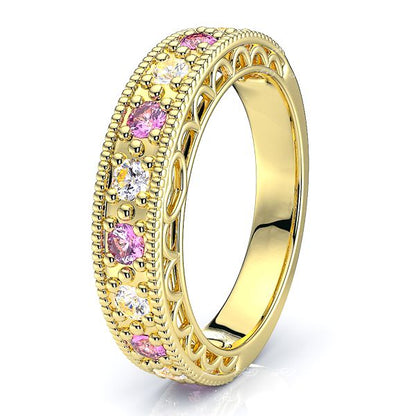 Yellow Diamond and Pink Sapphire