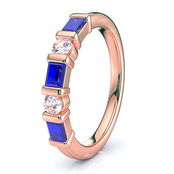 Rose Diamond and Blue Sapphire