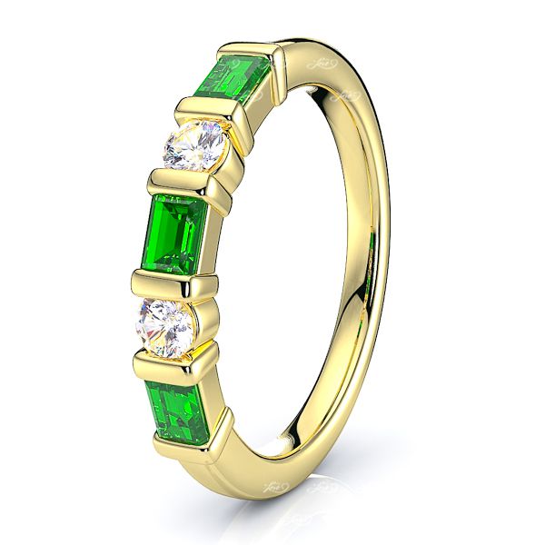 Yellow Diamond and Emerald