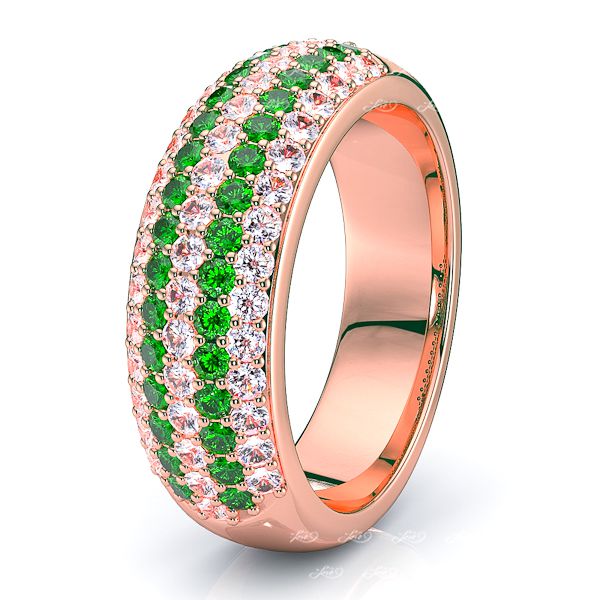 Rose Diamond and Emerald