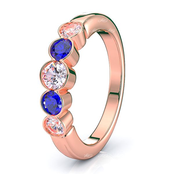 Rose Diamond and Blue Sapphire