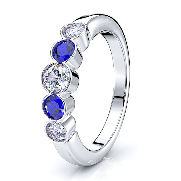 White Diamond and Blue Sapphire