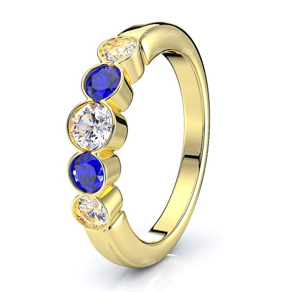 Yellow Diamond and Blue Sapphire