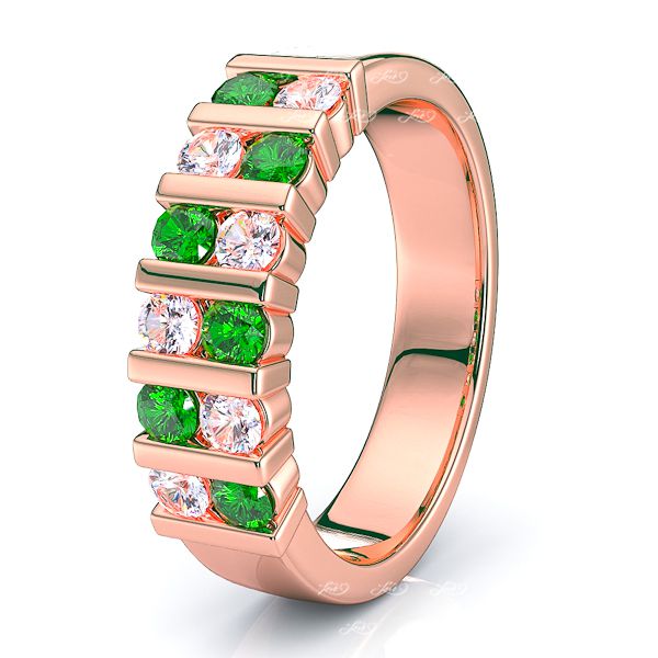 Rose Diamond and Emerald