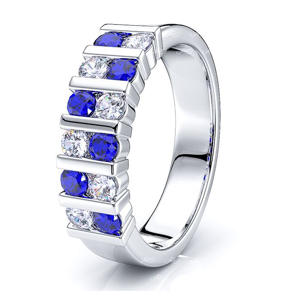 White Diamond and Blue Sapphire