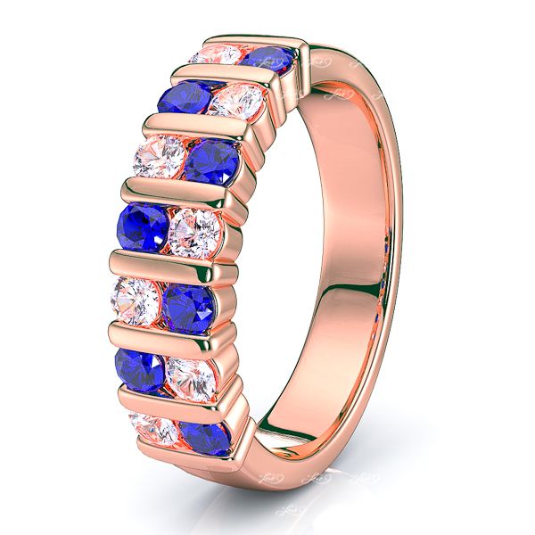 Rose Diamond and Blue Sapphire