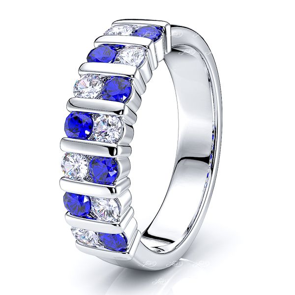 White Diamond and Blue Sapphire