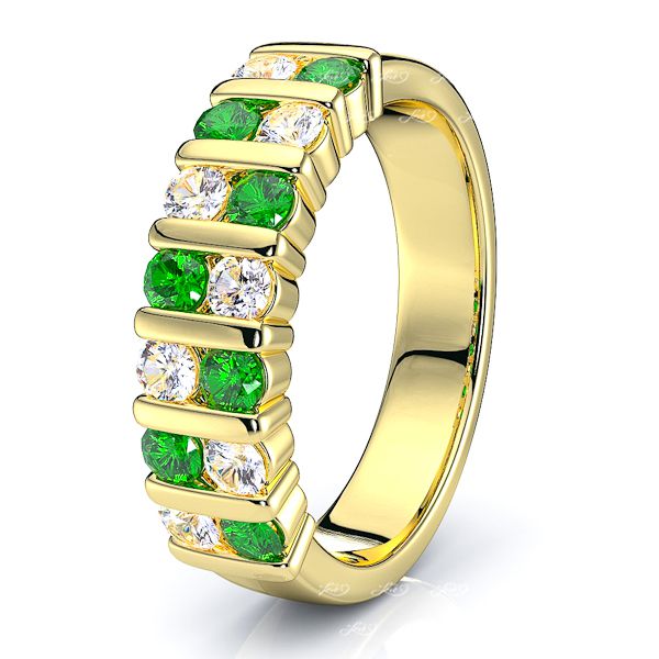 Yellow Diamond and Emerald