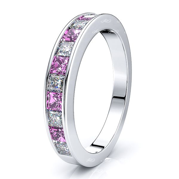 White Diamond and Pink Sapphire