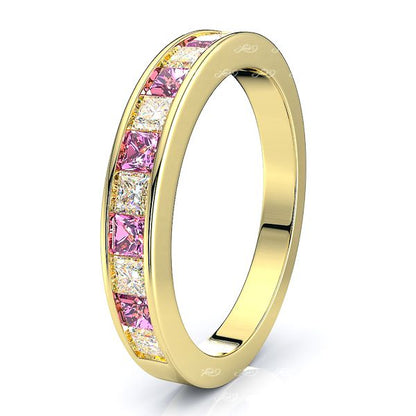 Yellow Diamond and Pink Sapphire