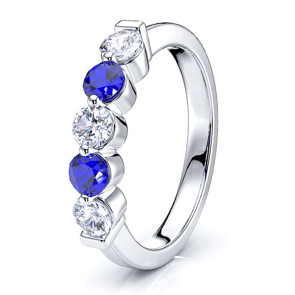 White Diamond and Blue Sapphire