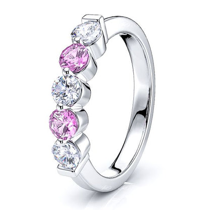White Diamond and Pink Sapphire