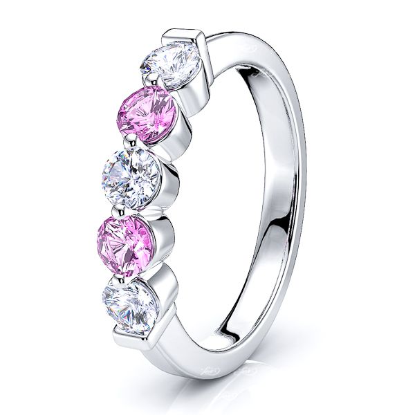 White Diamond and Pink Sapphire