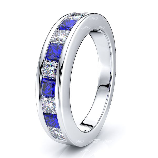 White Diamond and Blue Sapphire