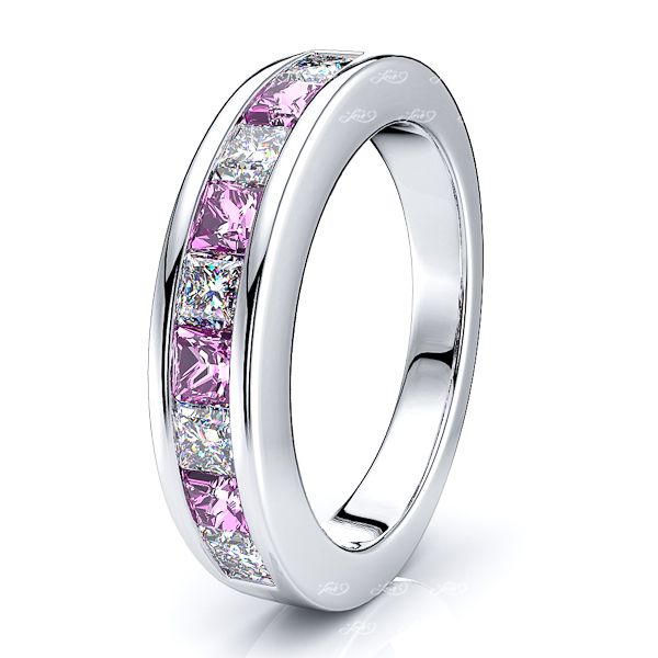 White Diamond and Pink Sapphire