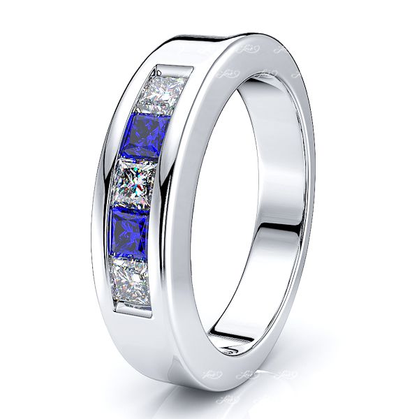 White Diamond and Blue Sapphire