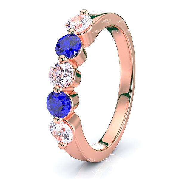 Rose Diamond and Blue Sapphire
