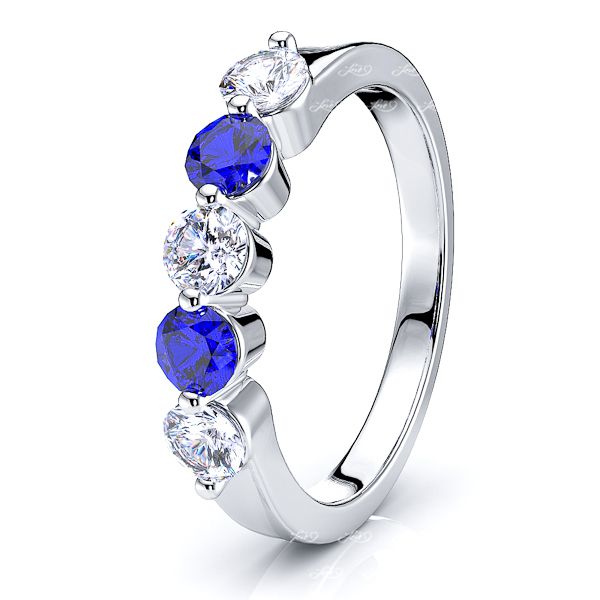 White Diamond and Blue Sapphire
