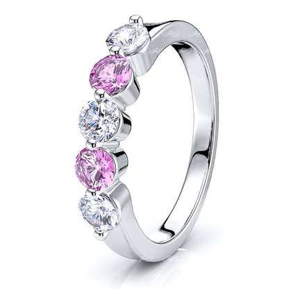 White Diamond and Pink Sapphire