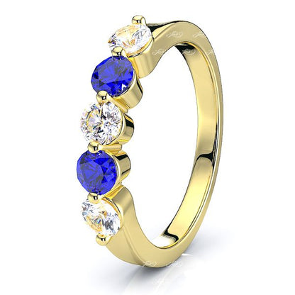 Yellow Diamond and Blue Sapphire