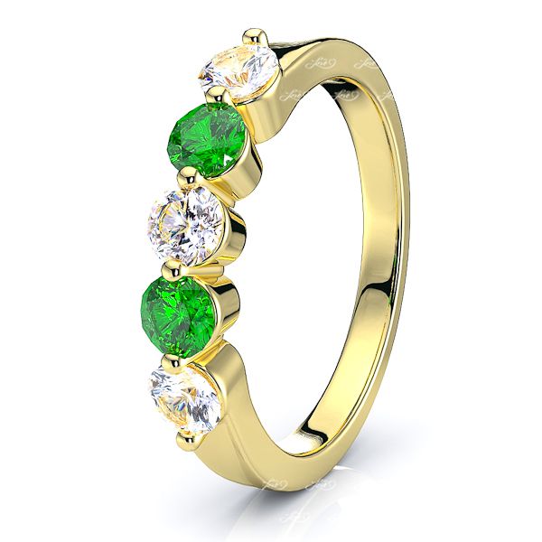 Yellow Diamond and Emerald