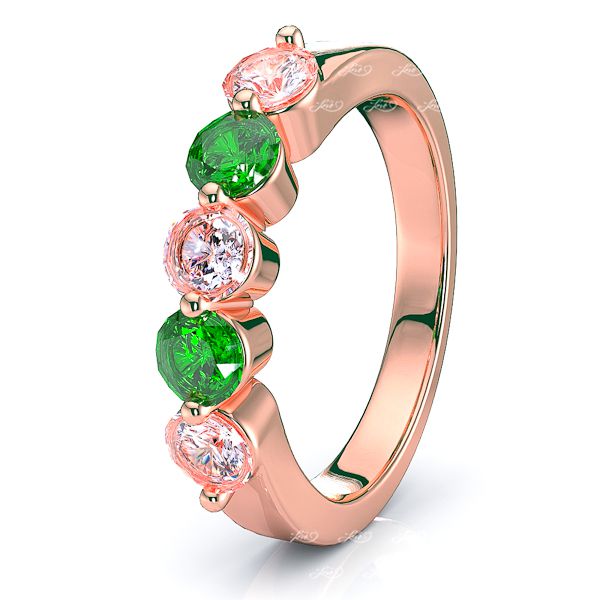 Rose Diamond and Emerald