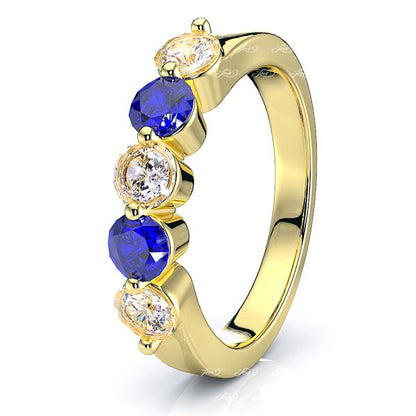 Yellow Diamond and Blue Sapphire