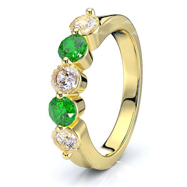 Yellow Diamond and Emerald
